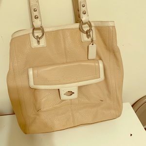 Leather coach purse and wallet